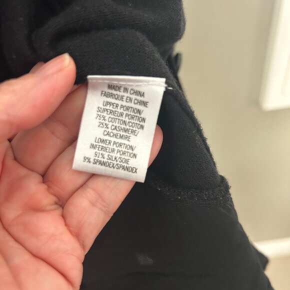 Theory Cardigan Cashmere Blend Black Button Down Ruffled Hem Sweater SZSP - Picture 8 of 9